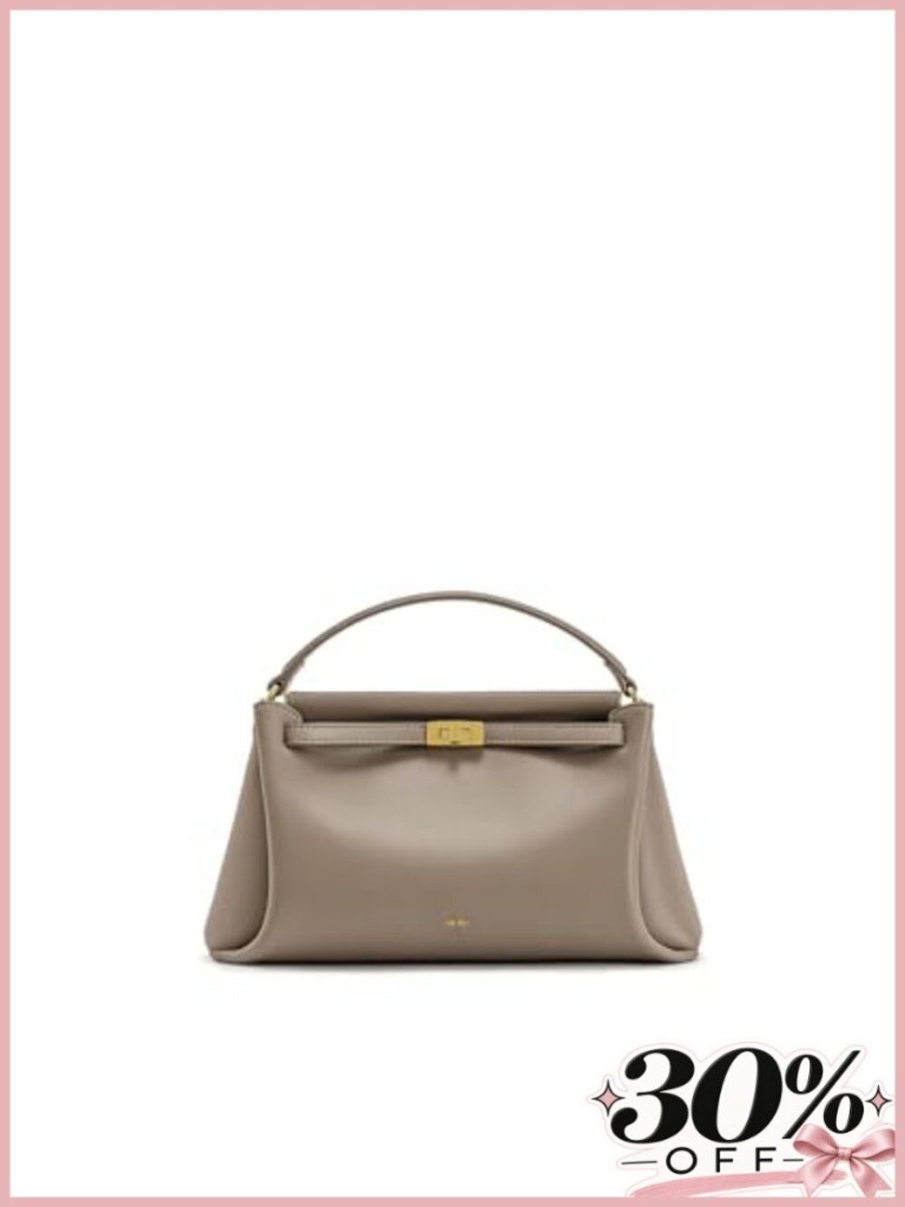 Vegan Leather Satchel Top Handle Crossbody Bag Twist Lock